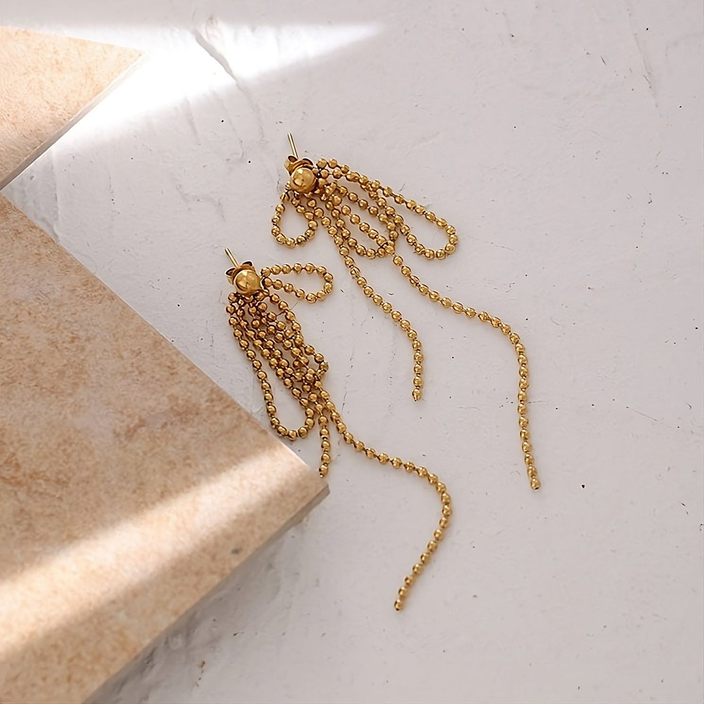 Ball Chain Cascade Earrings